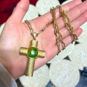 vintage gold plated necklace